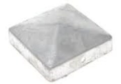 Stolpehat, galvaniseret. Til 100x100mm. stolper