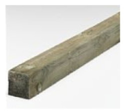 Stolpe 75x75mm. L:240cm. Trykimprægneret