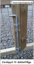 Jordspyd til låger. Varmgalvaniseret. Ekstra lang - 75cm.