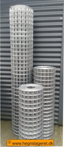 Volieretråd - Højde: 1,8m.  Længde: 25 m.   ø1,9mm. Galvaniseret. Maske str.: 5x5cm.