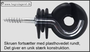 Isolator m. istøbt skrue. (Pose a' 25 stk.)