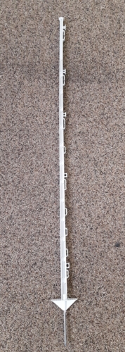 Plastpæl, hvid, H:150cm.