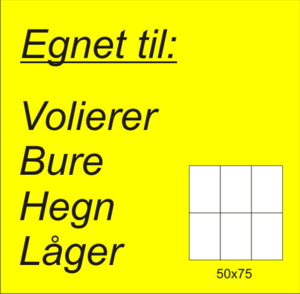 Volieretråd. H:0,8m.  L:25m, Galv. Ø1,9mm. Maske str.. 50x75mm.