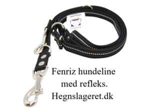 Fenriz dressurline med refleks, 15mm-220cm, sort