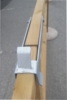 Lukkebeslag til dobbelte låger. (Overfald)  Bredde af låge max. 55mm.   (Bred udgave)
