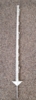 Plastpæl, hvid, H:105cm.