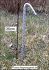 Kraftige pløk L:35cm. til at fastholde tråden til jorden mellem pælene